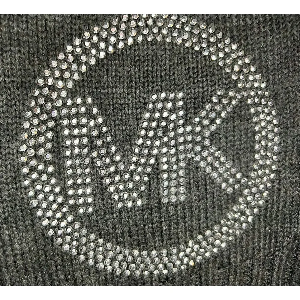 MK Michael Kors Silver Studded Knit Knitted Scarf Hat Set Minimalist Preppy